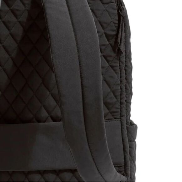 Vera Bradley Black Moonless Night Quilted Polyester Large Laptop Backpack 31 L - Picture 7 of 13